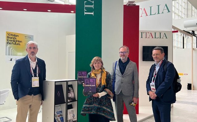 Beta nit people in the front of ICE booth at LB2022